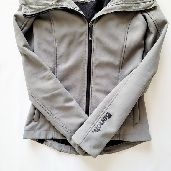 Bench Women's Grey Soft Shell Hooded Jacket - XS - Picture 10 of 15